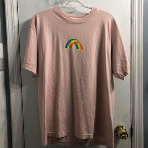 ❣️ 4/$20 - PacSun Pink Shirt with Rainbow